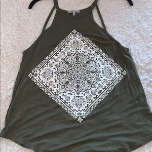 Army green sequins shirt